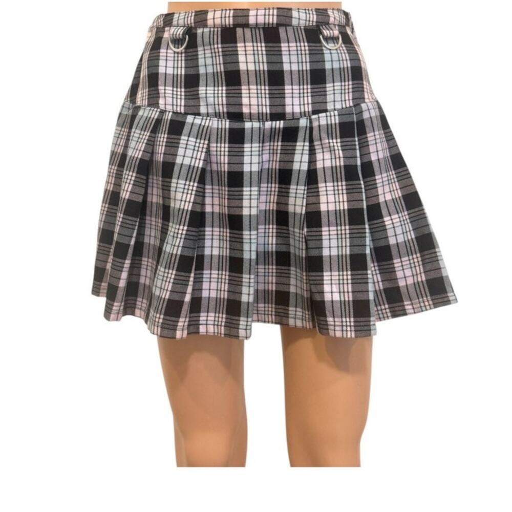 Hot Topic small plaid schoolgirl cosplay pleated mini skirt SK2 3321
